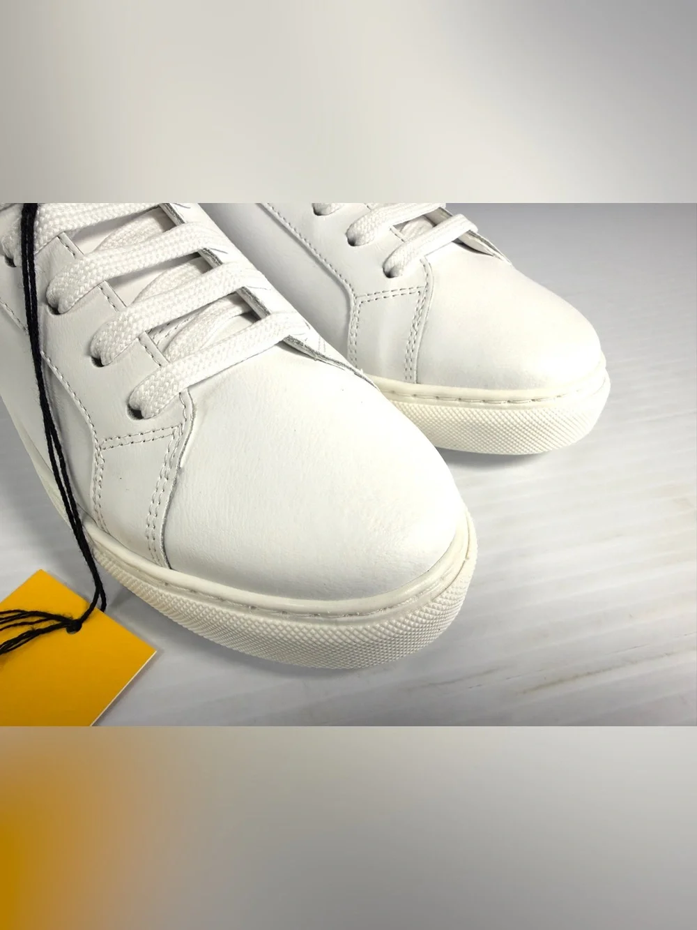 Valentino Petra White Leather Sneakers with Red Detailing - Picture 9 of 13